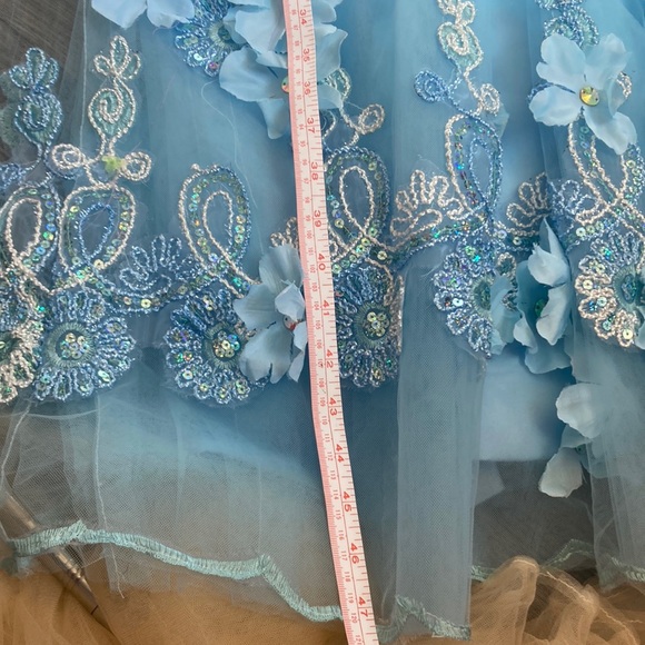 couture floral gown measurements in description (kid size) - Picture 15 of 17